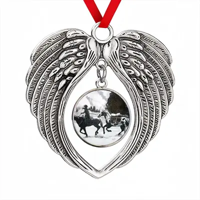 Pony Express Christmas Wings Pendant