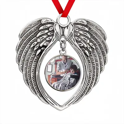 First Haircut Christmas Wings Pendant