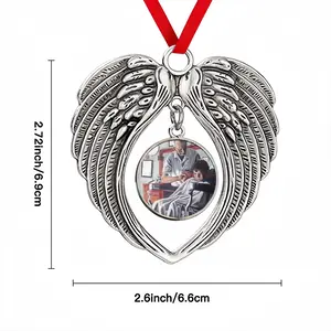 First Haircut Christmas Wings Pendant