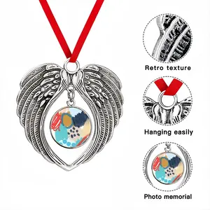 Impressionist Christmas Wings Pendant