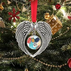 Impressionist Christmas Wings Pendant