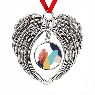 Square Christmas Wings Pendant