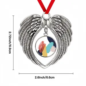 Square Christmas Wings Pendant