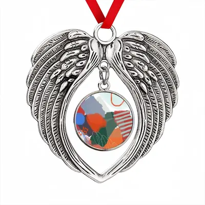 Modern Extra Large Orange Christmas Wings Pendant