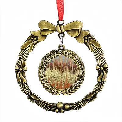 Yellowcake Christmas Wreaths Pendant