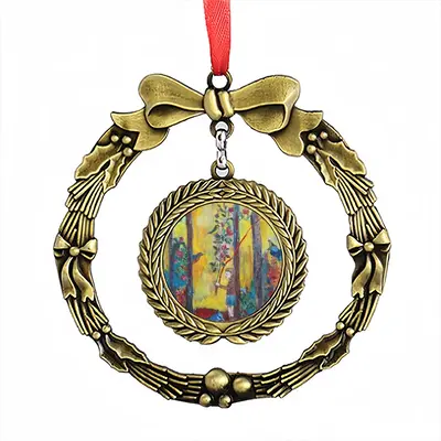 Angel Of Forest Christmas Wreaths Pendant