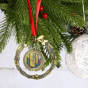 Angel Of Forest Christmas Wreaths Pendant