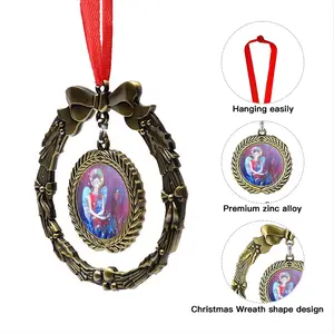 Angel With Cat Christmas Wreaths Pendant