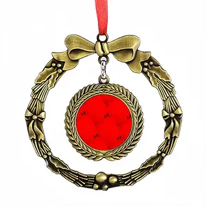 Deep Red (Decomposition) Christmas Wreaths Pendant