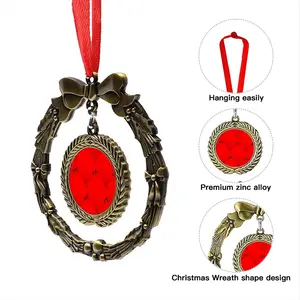 Deep Red (Decomposition) Christmas Wreaths Pendant