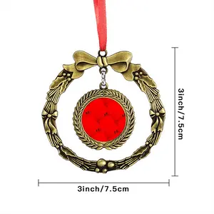 Deep Red (Decomposition) Christmas Wreaths Pendant