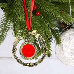 Deep Red (Decomposition) Christmas Wreaths Pendant