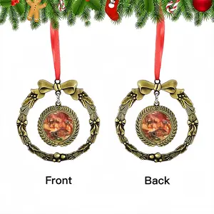 Face Storm Christmas Wreaths Pendant