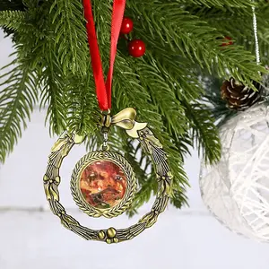 Face Storm Christmas Wreaths Pendant