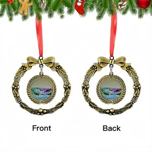 Water Falling Christmas Wreaths Pendant