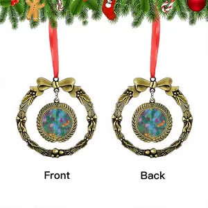 English Garden Christmas Wreaths Pendant