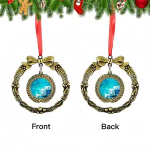 Afternoon Swim Christmas Wreaths Pendant