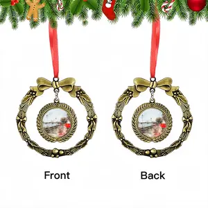 Afternoon In Paris Christmas Wreaths Pendant