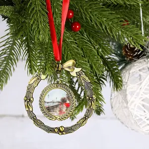 Afternoon In Paris Christmas Wreaths Pendant