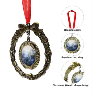 Blue Harmony Christmas Wreaths Pendant