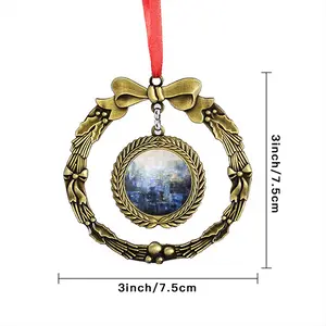 Blue Harmony Christmas Wreaths Pendant