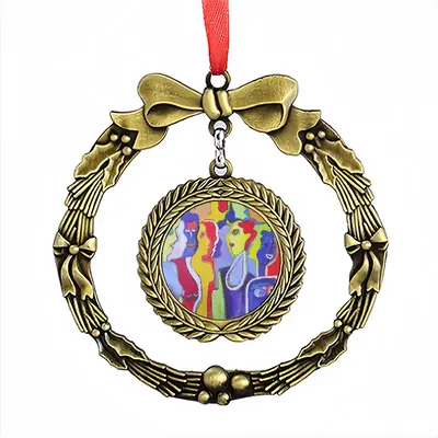 Woman Talk Christmas Wreaths Pendant