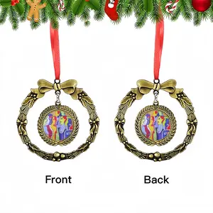 Woman Talk Christmas Wreaths Pendant