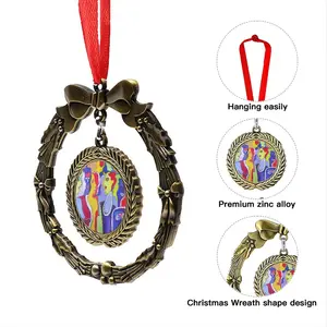 Woman Talk Christmas Wreaths Pendant