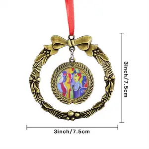 Woman Talk Christmas Wreaths Pendant