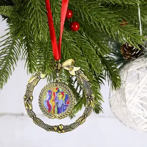 Woman Talk Christmas Wreaths Pendant