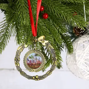 Working On Fire Christmas Wreaths Pendant