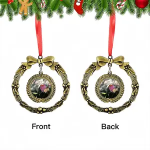 Black Rose Christmas Wreaths Pendant