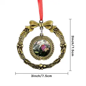 Black Rose Christmas Wreaths Pendant