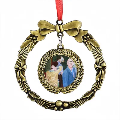 She Awoke To Find Herself In A Dream Christmas Wreaths Pendant