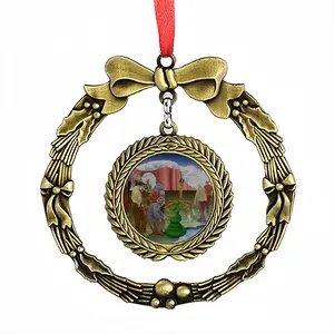 Along The Border Of Dream Christmas Wreaths Pendant