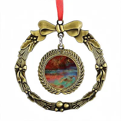 Beaches Of Light And Dark Christmas Wreaths Pendant