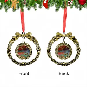 Beaches Of Light And Dark Christmas Wreaths Pendant