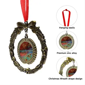 Beaches Of Light And Dark Christmas Wreaths Pendant