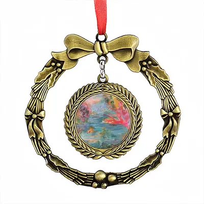 Alligator In Plastic River Christmas Wreaths Pendant