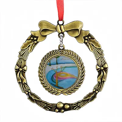 Distracted Christmas Wreaths Pendant