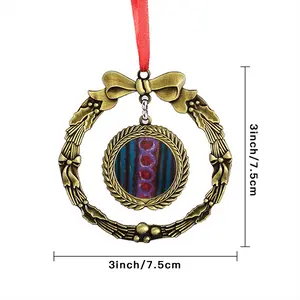 Grooved Track Christmas Wreaths Pendant