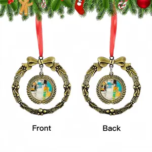 South Dakota Christmas Wreaths Pendant