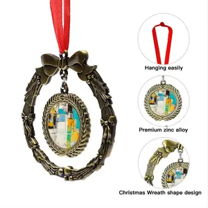 South Dakota Christmas Wreaths Pendant