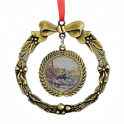 Sanary Sur Mer A Mediterranean Harbour Christmas Wreaths Pendant