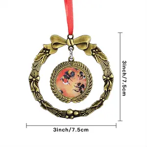 Bumblebees Christmas Wreaths Pendant