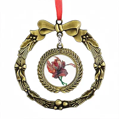 Little Red Elf Christmas Wreaths Pendant