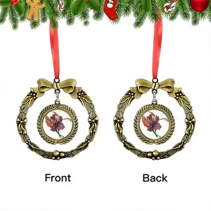 Little Red Elf Christmas Wreaths Pendant