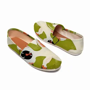 Men Scared Cat Flat Shoes