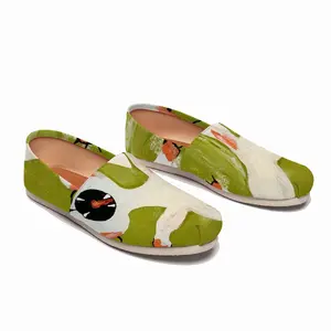 Men Scared Cat Flat Shoes