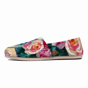 Men Roses On Garden Table Flat Shoes